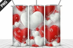 Valentines Love Skinny Tumbler PNG Wrap| Valentines Tumbler Product Image 5