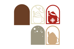 Christmas Layered Paper Cut SVG - 3D Holiday Papercraft Product Image 2