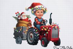 Cute Watercolor Christmas Farm Clipart PNG Product Image 1