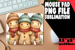 Festive Gingerbread Mouse Pad Winter Art Product Image 1