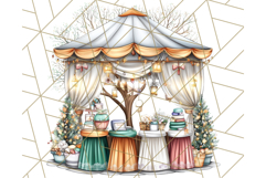 Cozy Christmas Market Stall Clipart PNG, Holiday Art Png Product Image 4