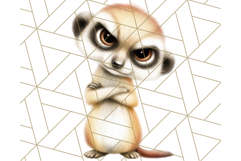 Adorable Angry Animals Clipart PNG, Cute Moody Faces Png Product Image 4