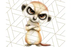 Adorable Angry Animals Clipart PNG, Cute Moody Faces Png Product Image 4