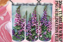 Spring 3D Flower Tumbler Wrap - Sublimation for Mugs Product Image 1