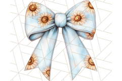 Watercolor Summer Bow Clipart PNG, Coquette Bright Bow Png Product Image 4