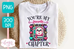 Valentines PNG design for book lovers, bookish shirt PNG Product Image 2