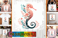 Elegant Tote Bag Gift Ideas PNG, Flower Animals Product Image 1