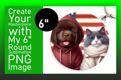 Unique Circle Design Car Coaster Template , Dog and cat Product Image 1