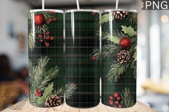 Green Christmas Plaid Tumbler Wrap -High Quality 300 Dpi Product Image 1