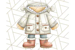 Cute Arctic Animal Clipart PNG, Cute Winter Animals Png Product Image 4