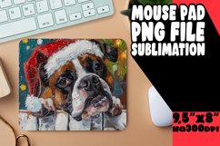 Holiday Sublimation Mouse Pad Peeking Dog Winter Design Product Image 1