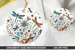 Butterfly Stained Glass Ornament PNG, Digital Download File Product Image 1