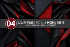 Luxury Black Red Silk Digital Paper Product Image 1