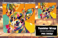 Bold Abstract Dog Pattern Tumbler Wrap 20oz Product Image 1