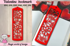 Valentine bookmark svg, layered papercut designs svg Product Image 2