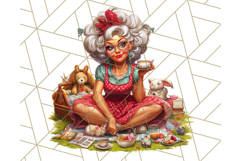 Wild Grandma Clipart PNGs, Funny Quirky Old Ladies Product Image 4