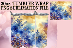 Magical mornings 20oz tumbler wrap, Watercolor Pattern Product Image 1