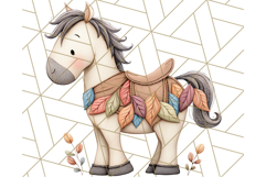 Fall Farm Animal Clipart, Autumn Barnyard PNG Illustrations Product Image 4