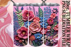 Elegance with Stitched Flowers Tumbler Wrap Product Image 1