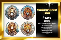 Lion Wind Spinner Sublimation - 04 Variations Product Image 1