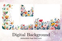 Flower Pattern Background Wallpaper Digital Paper_44 Product Image 1