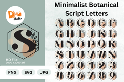 Minimalist Botanical Script Letters Monogram Product Image 1