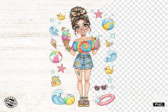 Summer Pretty Girl Clipart Product Image 1