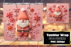 20oz Tumbler Wrap Sublimation 3D Christmas Santa Claus Product Image 1