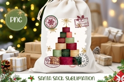Cartoon Christmas Tree Santa Sack, Abstract Christmas PNG Product Image 1