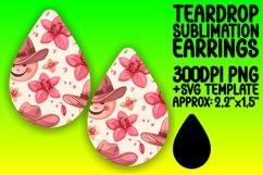 Charming Smile Pattern Earring Sublimation Art Product Image 1