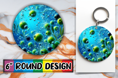 Bright Round Ornaments Sublimation PNG, 3D Fruits Product Image 1