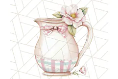 Pastel Tea Clip Art PNG with Sweets and Floral Accents Png Product Image 4