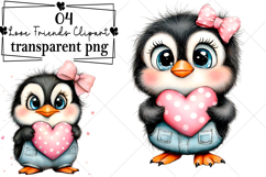 Whimsical Love Friends Clipart Watercolor PNG Product Image 1