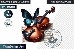 Dark Academia PNG, Gothic Butterfly Clipart Moody ephemera Product Image 1