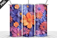 Flowers Tumbler Wrap | Sublimation Design | Tumble PNG Product Image 1