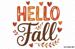 Hello Fall Svg | Halloween Svg | Svg Cut Files Product Image 1