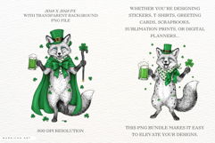 St Patricks Day Fox Clipart Product Image 2