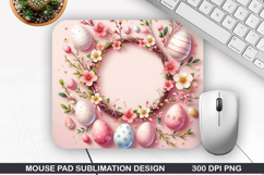 Easter Eggs Mouse Pad Sublimation, Easter Mouse Pad PNG Product Image 1