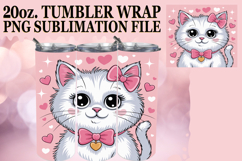 JOYFUL ESCAPE 20oz TUMBLER WRAP, Valentines Cat Product Image 1