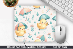 Chicks Mouse Pad Sublimation, Animals Mouse Pad PNG Design Product Image 1