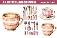 Glam Pink Planner Sublimation clipart png Product Image 1