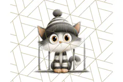 Cute Animals in Jail Clipart PNG, Funny Prisoner Critters Product Image 4
