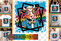 Sweet PNG Art for TSHIRTS, Cute Cow Product Image 1