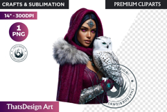 Fantasy Boreal Winter Girl Warrior &amp; Ice Queen Clipart Product Image 1