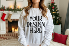 Ash Gildan 18500 Sweatshirt Mockup, Unisex mockups Product Image 1