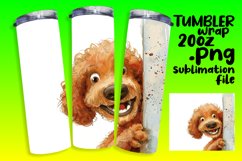Funny Peek-a-Boo Dog Joy Sublimation Tumbler - 20oz Product Image 1