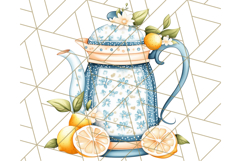 Mediterranean Cottagecore Kitchen PNG Clipart with Lemons Product Image 4