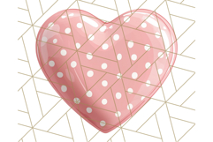 Pastel Puffy Patterned Hearts Clipart PNG, 3D Look Heart Png Product Image 4