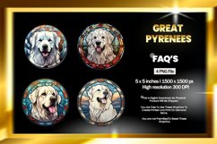 Great Pyrenees Dog Stained Glass - 04 Variations Product Image 1