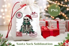 Christmas Skull Santa Sack, Creepy Christmas Gift Bag Product Image 1